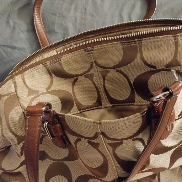 WOW*SALE Vintage Signature Monogram Coach Large Tote - Picture 5 of 7